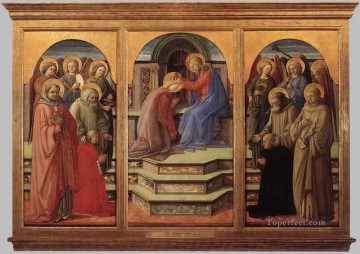 フラ・フィリッポ・リッピ Painting - 聖母戴冠 2 ルネサンス フィリッポ・リッピ